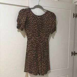 Reformation Leopard Grace Mini Dress